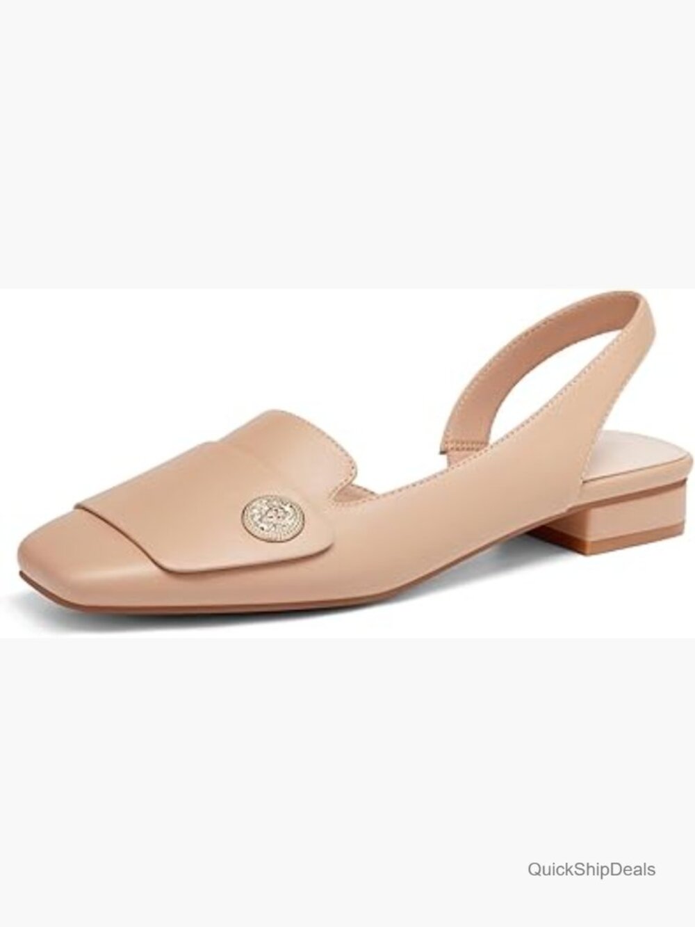 Faux Leather D'Orsay Pumps with Block Low Heels